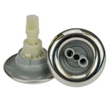 Edgetec Excess Spa Pool Jet - Twin Spin - Stainless Grey - 84mm - Heater and Spa Parts