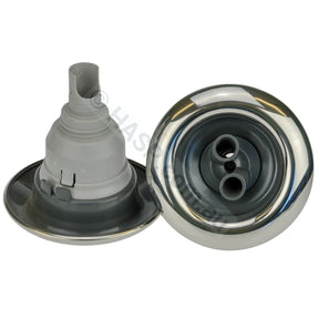 Edgetec Exhilarator 125 Jet Internal - Twin Spin - Graphite Grey / Stainless Steel - 125mm - Heater and Spa Parts