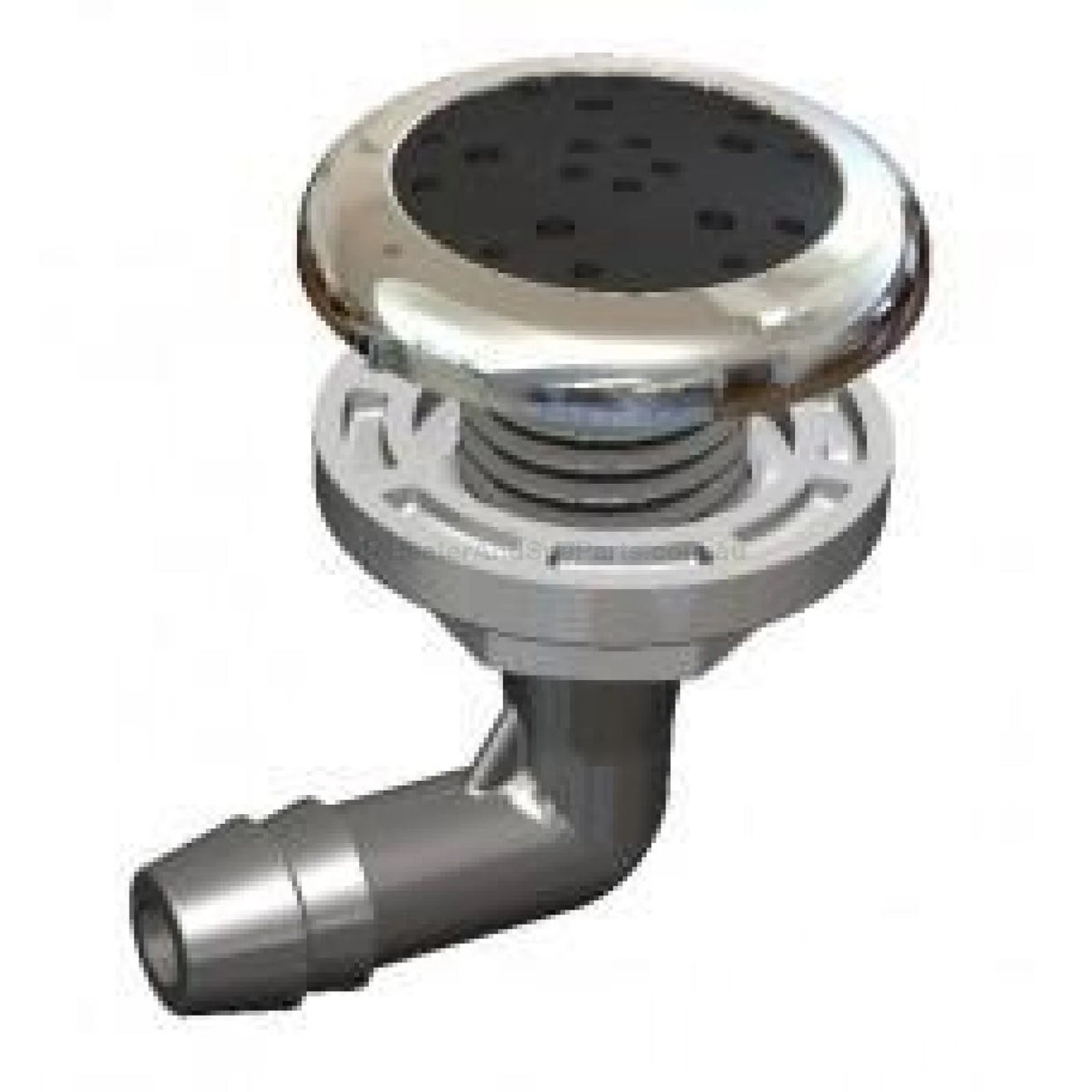 Edgetec O2 Air Injector - Graphite Grey w Stainless Steel Escutcheon - 33.5mm - Heater and Spa Parts