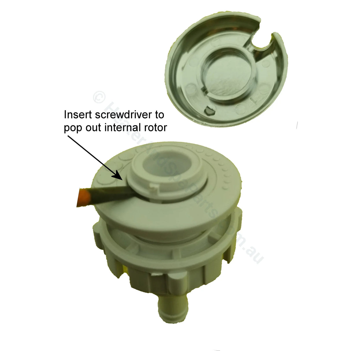 Edgetec Reactive Air Control Venturi For Spa Baths - White Smooth Controls