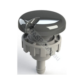Edgetec Spa Bath Air Control - High Flow - 4-Way Chrome - Reactive - Pool & Spa