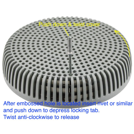 Edgetec Spa Bath Suction - Gray - 100mm - 192lpm - Heater and Spa Parts