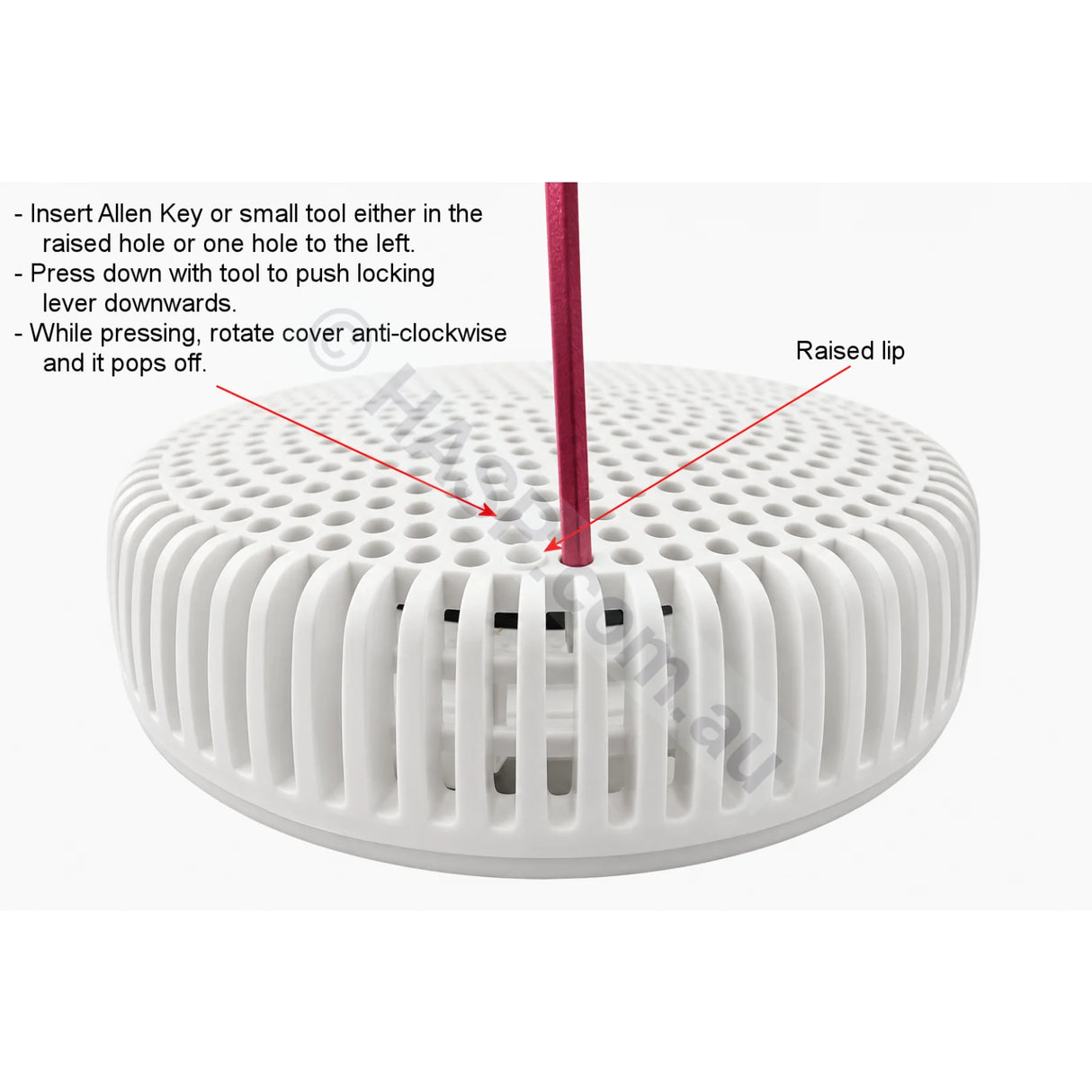 Edgetec Spa Bath Suction - Stark White - 100mm - 192lpm - suctions