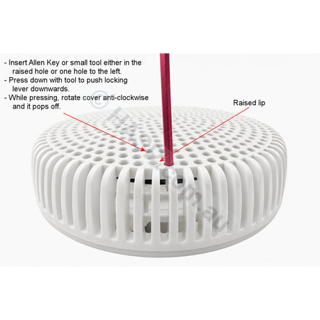 Edgetec Spa Bath Suction - Stark White - 100mm - 192lpm - suctions