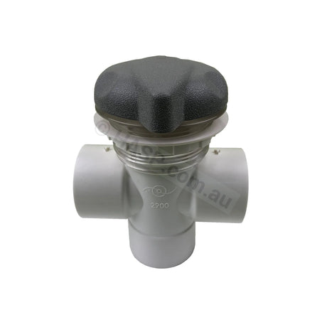 Edgetec Spa Jet Diverter Valve - 50mm Gray - Heater and Spa Parts