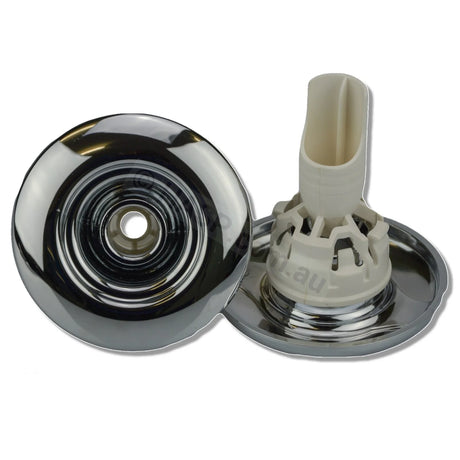Edgetec Trio Jet Face & Venturi - Chrome - Mitee / Decina - 72mm - Heater and Spa Parts