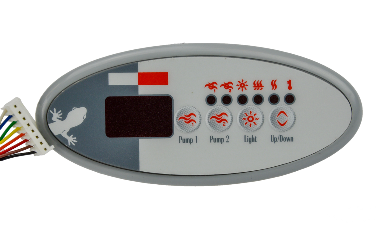 Gecko / Spa Builders TSC-9 / K-9 Oval Panel - 4 button - Microspa SSPA - Heater and Spa Parts