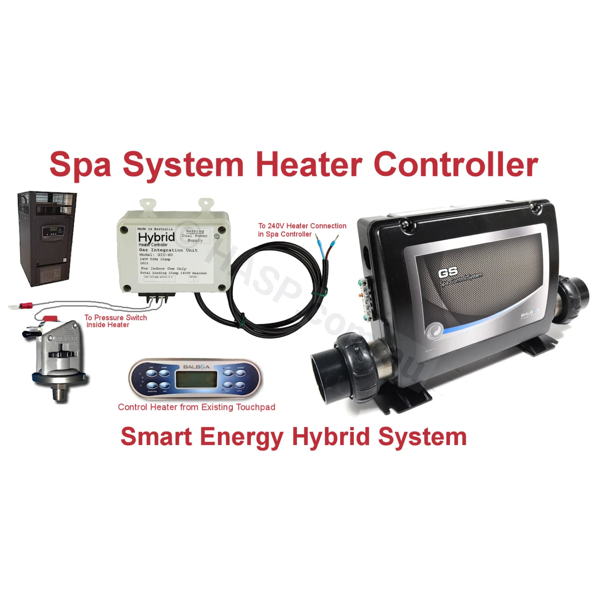 Hybrid Universal Pool Heater Control Module - Smart Energy Hybrid System - Heater and Spa Parts