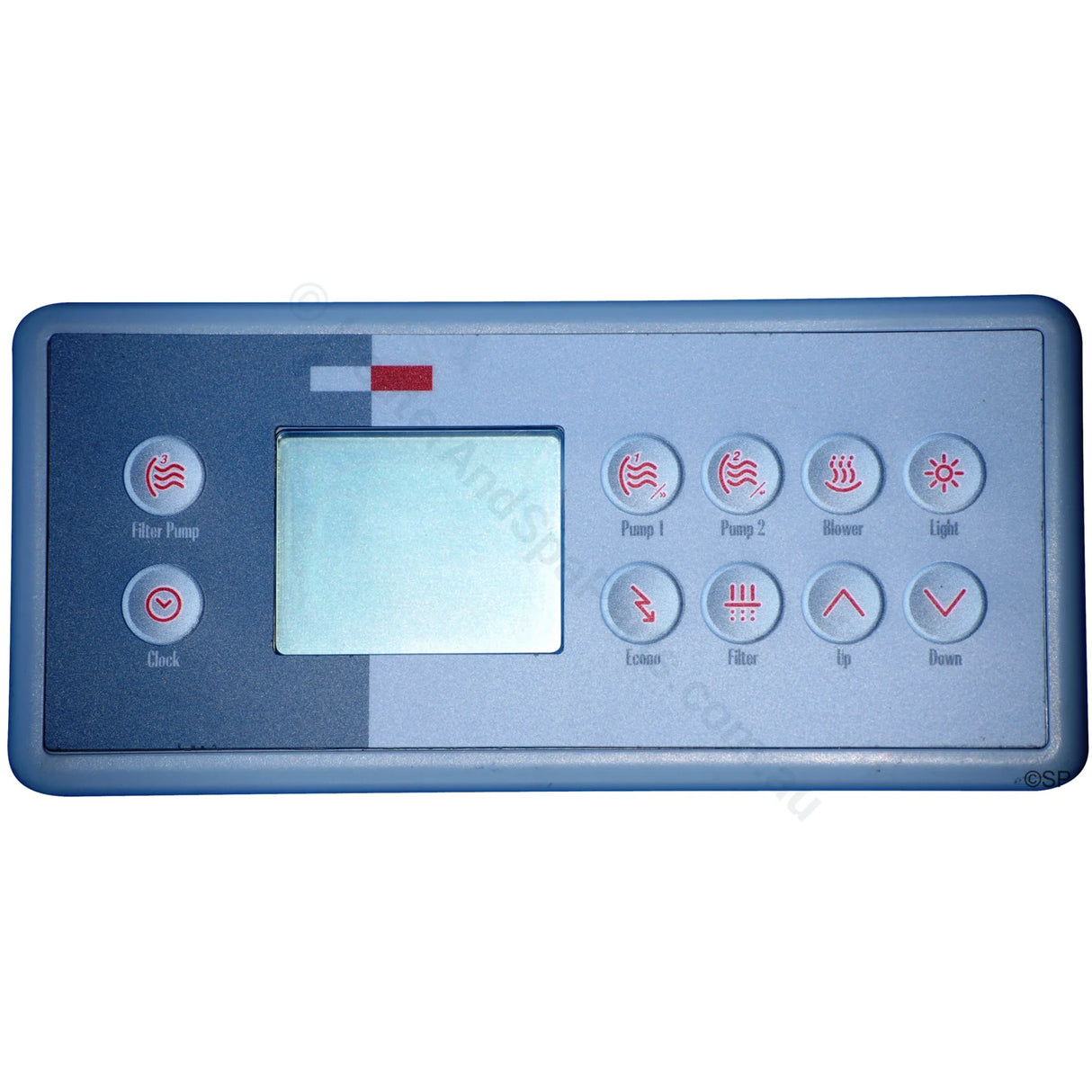 Gecko TSC-4 / K-4 Touchpad Control Panel with 10 Button Overlay - Heater and Spa Parts