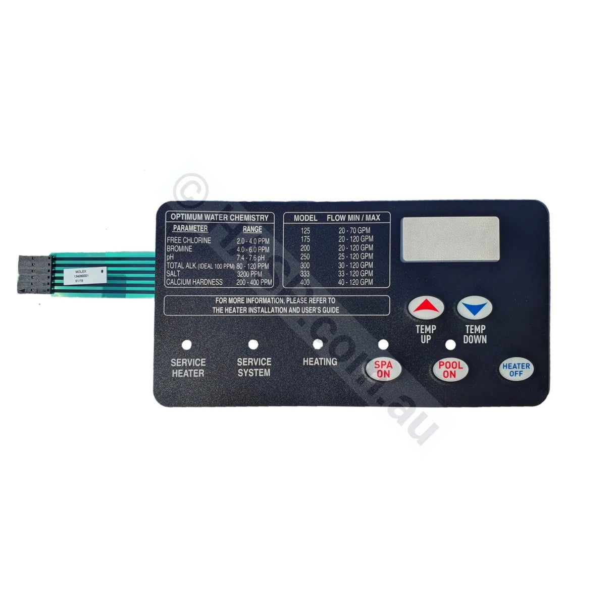 Pentair Mastertemp / Waterco Turbotemp Membrane for Touchpad / Control Panel - Heater and Spa Parts