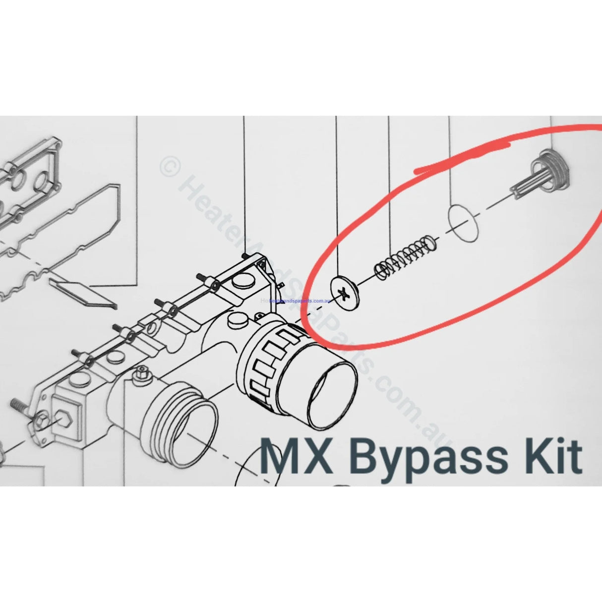 Hurlcon Astralpool Gas Heater Seal & Bypass Kits - MX 125 150 200 300 400 - Heater and Spa Parts