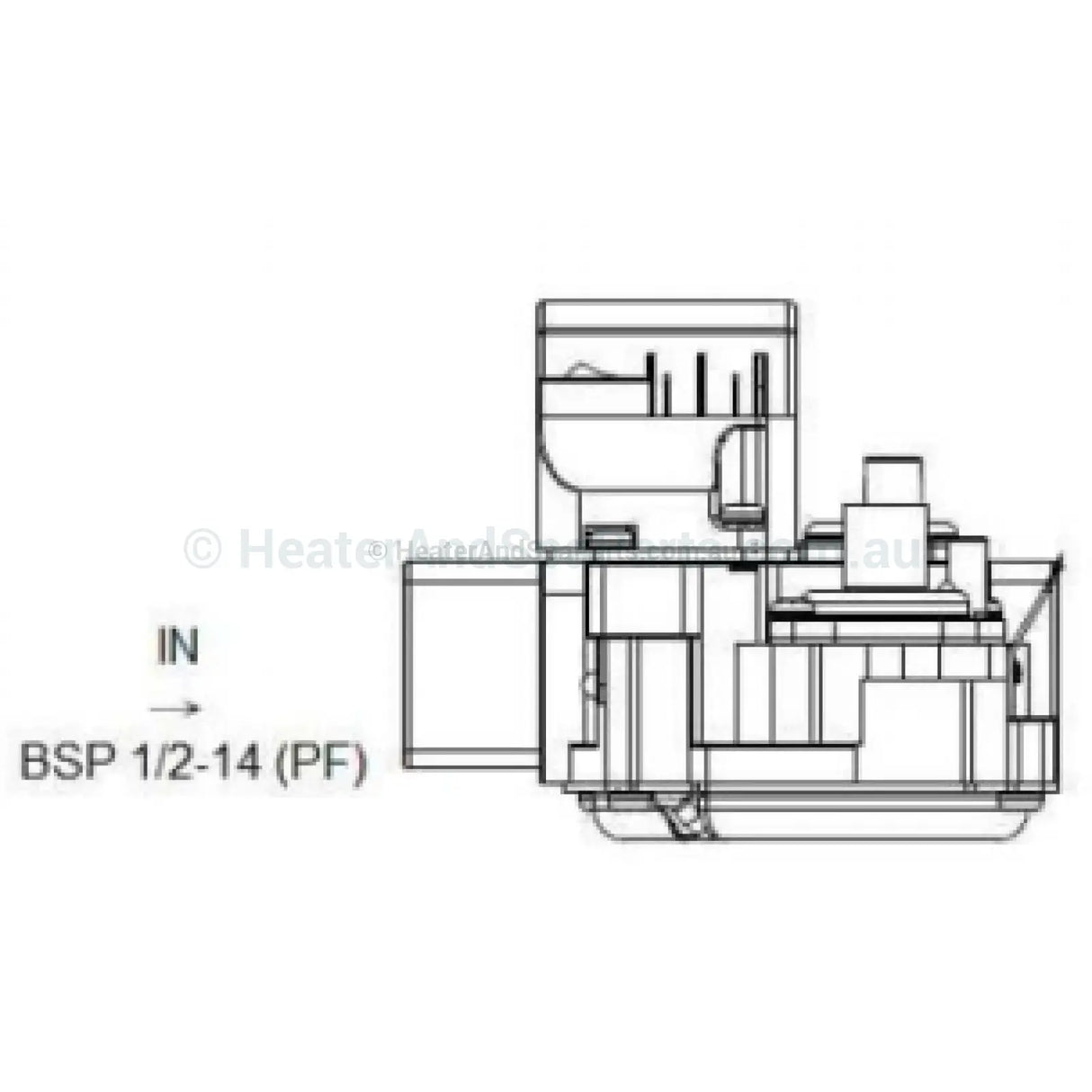 Hurlcon Astralpool Gas Regulator Valve For Hx 70 120 Jx 130 160 And Wx Heaters Gas Heater Parts