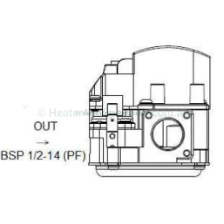 Hurlcon Astralpool Gas Regulator Valve For Hx 70 120 Jx 130 160 And Wx Heaters Gas Heater Parts