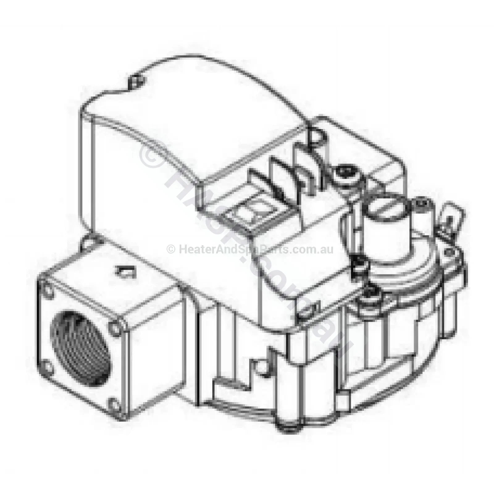 Hurlcon Astralpool Gas Regulator Valve For Hx 70 120 Jx 130 160 And Wx Heaters Gas Heater Parts