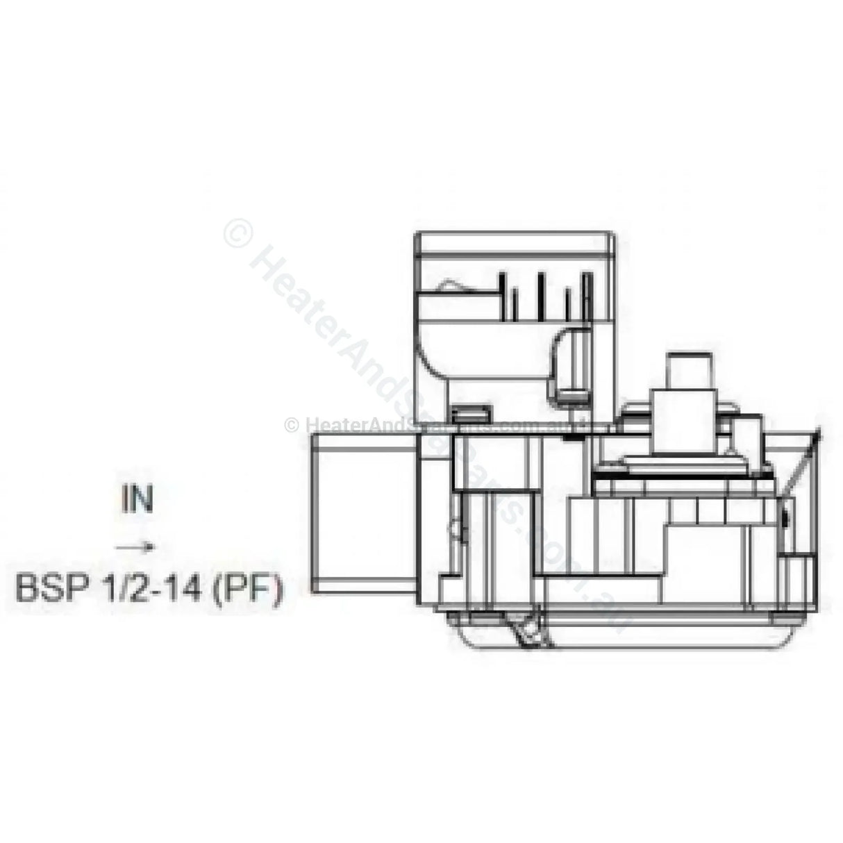 Hurlcon Astralpool Gas Regulator Valve For Hx 70 120 Jx 130 160 And Wx Heaters Gas Heater Parts