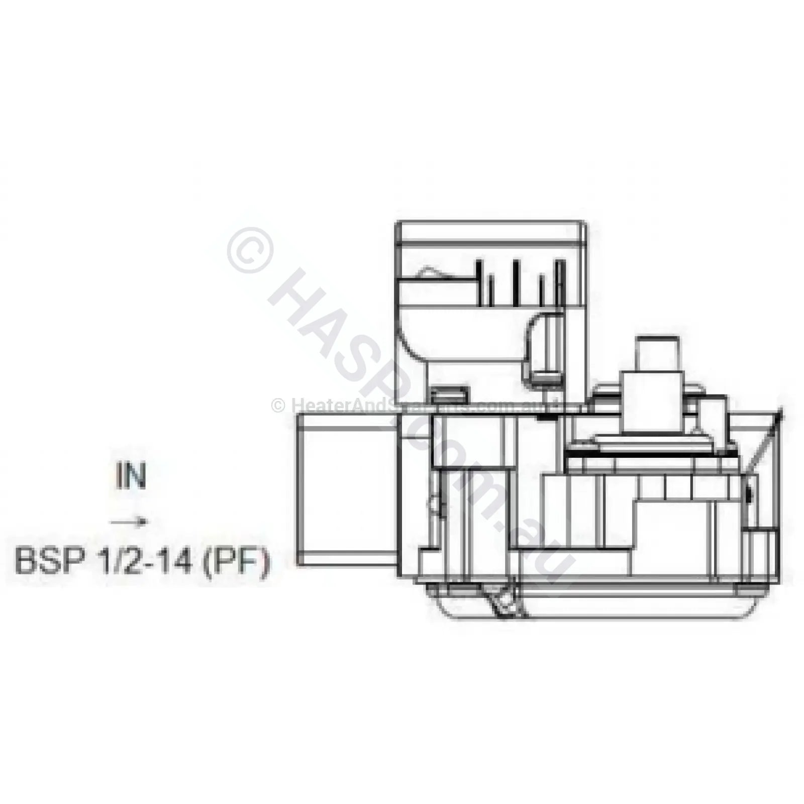 Hurlcon Astralpool Gas Regulator Valve For Hx 70 120 Jx 130 160 And Wx Heaters Gas Heater Parts