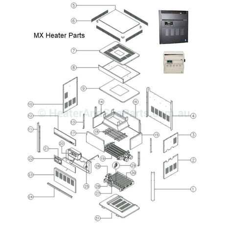 Hurlcon Astralpool MX Gas Heater Spare Parts - MX125 thru MX400 - Choose From List - Heater and Spa Parts