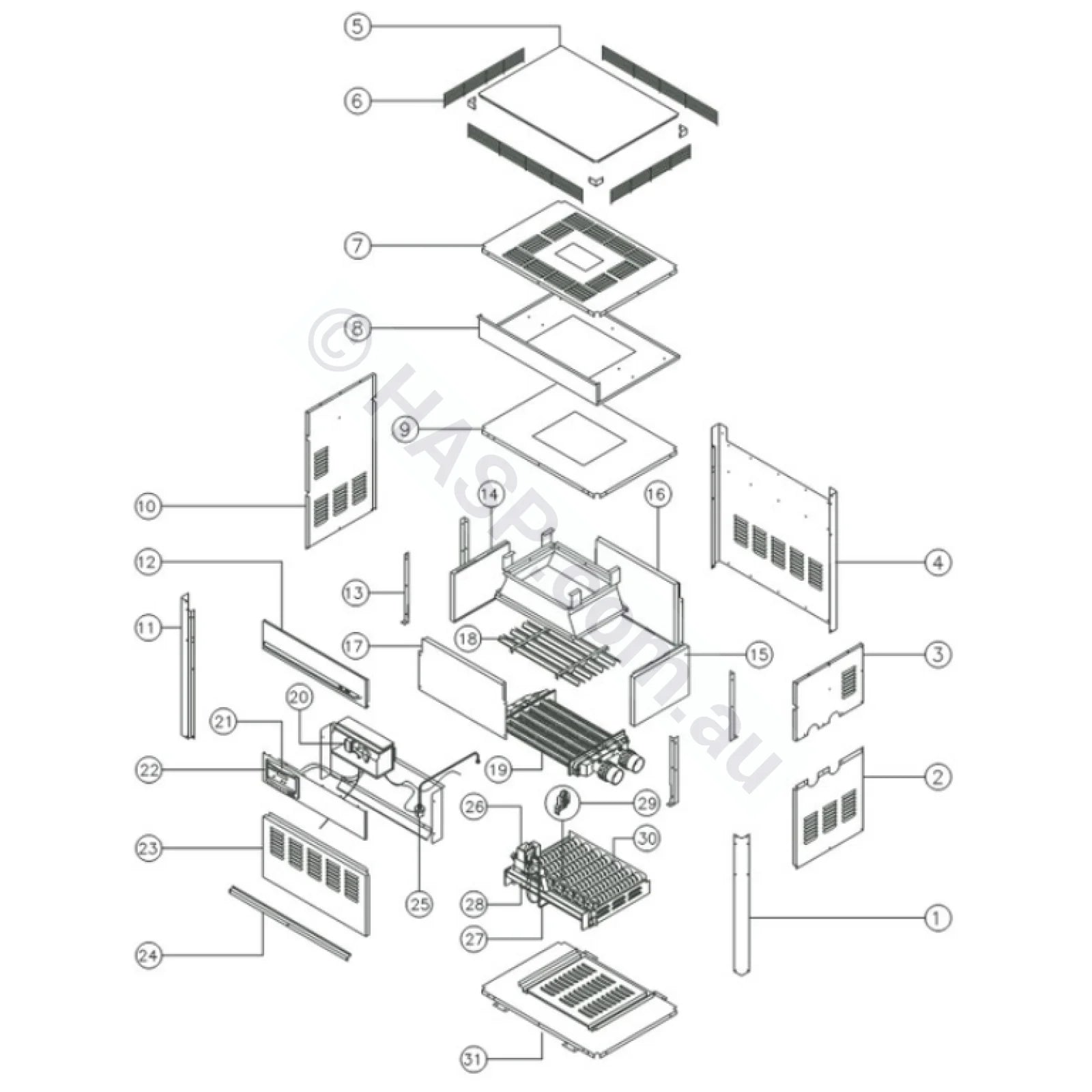 Hurlcon Astralpool MX Gas Heater Spare Parts - MX125 thru MX400 - Choose From List - Heater and Spa Parts
