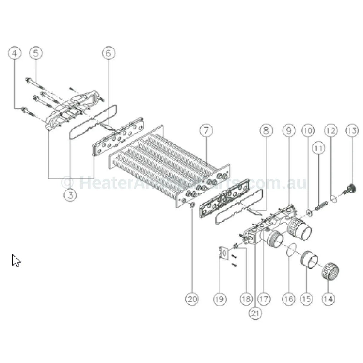 Hurlcon Astralpool MX Gas Heater Spare Parts - MX125 thru MX400 - Choose From List - Heater and Spa Parts