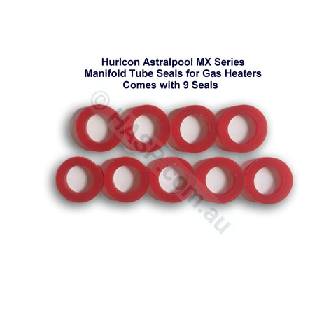 Hurlcon Astralpool MX HiNRG Viron Jacuzzi Heater Tube Heat Exchanger Seal O-ring Gaskets - Tube Seals - Heater and Spa Parts