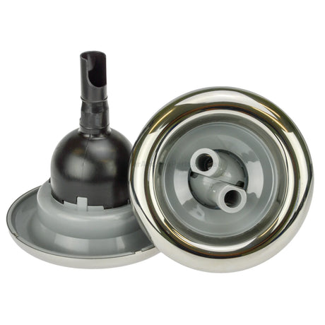 Hurricane Twin Spin Jet - Grey & Stainless - 125mm / 127mm - Heater and Spa Parts