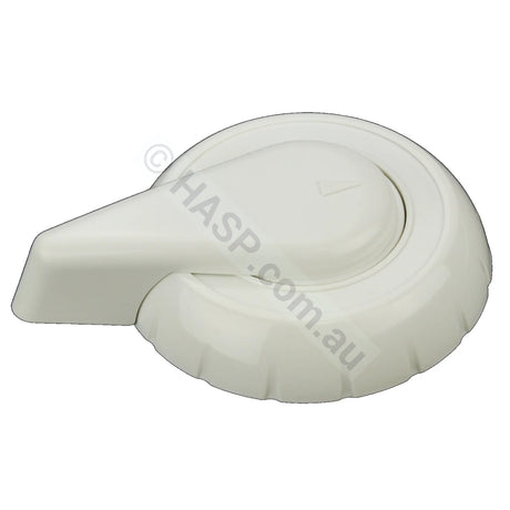 Hydroair (Monarch) 50Mm Spa Jet Diverter Valve Control Repair Parts White / Cap W/ Handle Plastic