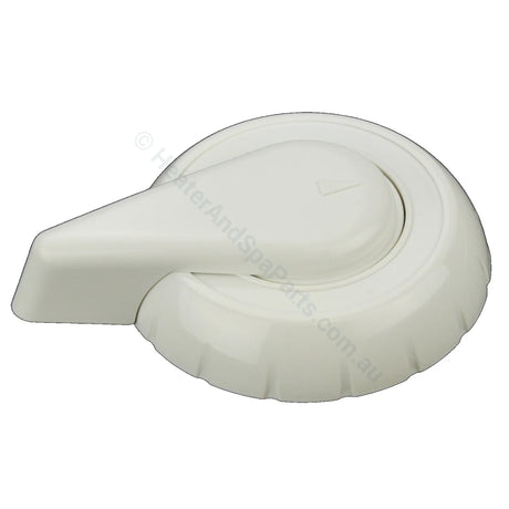 Hydroair (Monarch) 50Mm Spa Jet Diverter Valve Control Repair Parts White / Cap W/ Handle Plastic