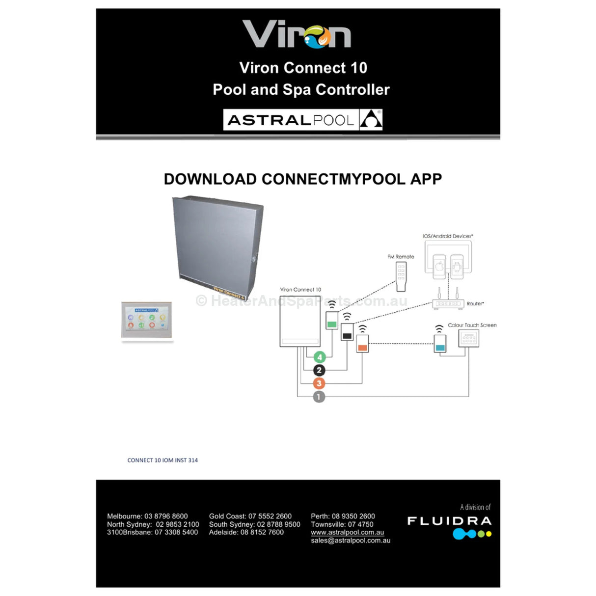 Internet Gateway for Astralpool Viron Connect 10 - Heater and Spa Parts