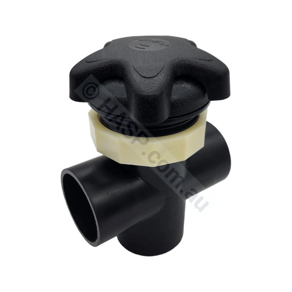Jazzi Spas 50mm 3 Way Diverter - Black