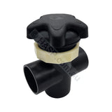 Jazzi Spas 50mm 3 Way Diverter - Black
