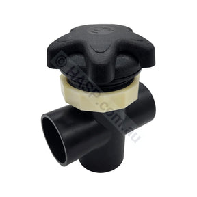 Jazzi Spas 50mm 3 Way Diverter - Black