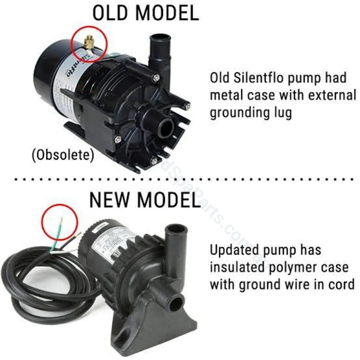 Laing Watkins E-5 SilentFlo 5000 - Spa Circulation Filtration Pump - Heater and Spa Parts