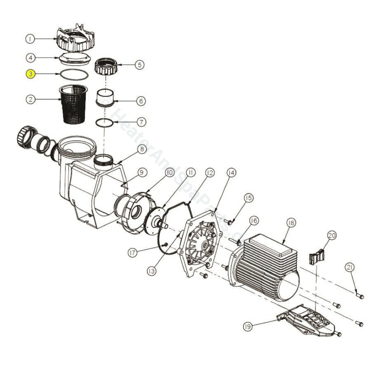 Lid O-Ring for Astralpool / Hurlcon Pumps - CTX, CX, TX, E, Viron XT - also Aquatight - Heater and Spa Parts