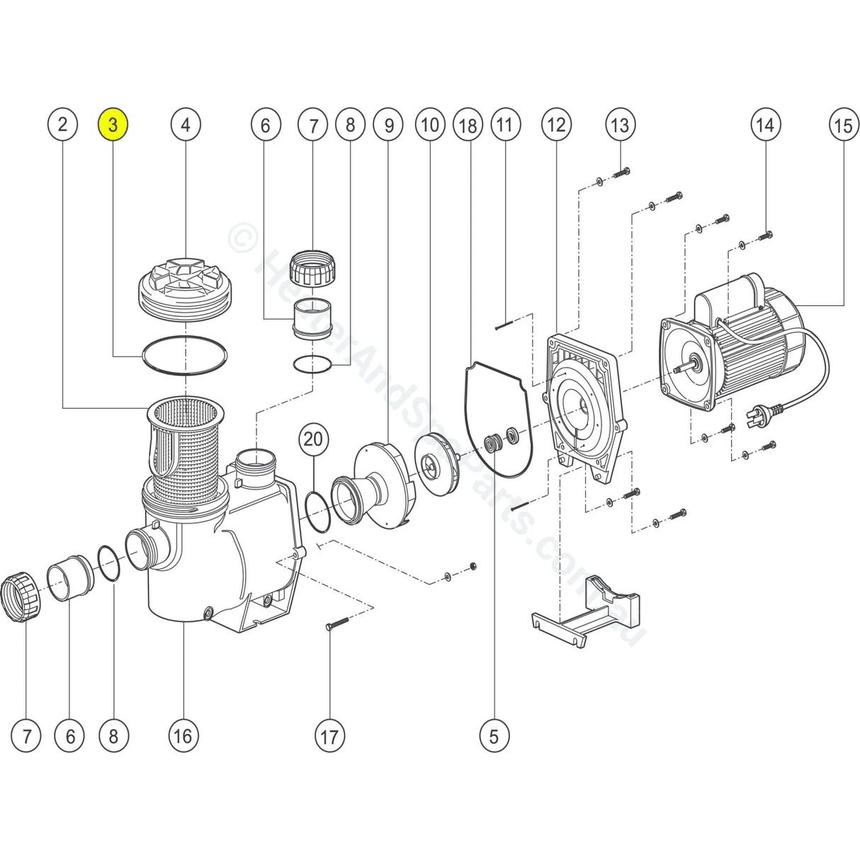 Lid O-Ring for Astralpool / Hurlcon Pumps - CTX, CX, TX, E, Viron XT - also Aquatight - Heater and Spa Parts