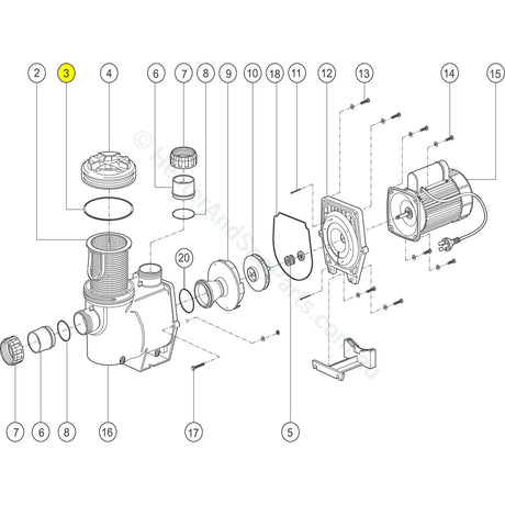 Lid O-Ring for Astralpool / Hurlcon Pumps - CTX, CX, TX, E, Viron XT - also Aquatight - Heater and Spa Parts