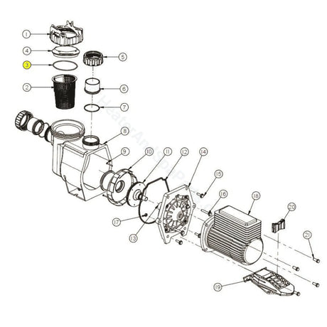 Lid O-Ring for Astralpool / Hurlcon Pumps - CTX, CX, TX, E, Viron XT - also Aquatight - Heater and Spa Parts