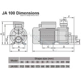 LX Whirlpool JA100 Spa Circulation Pump - 1.0HP - Replaces DXD 310 EA 350 TDA 100 DH 1.0 Circulation / Filtration Pumps