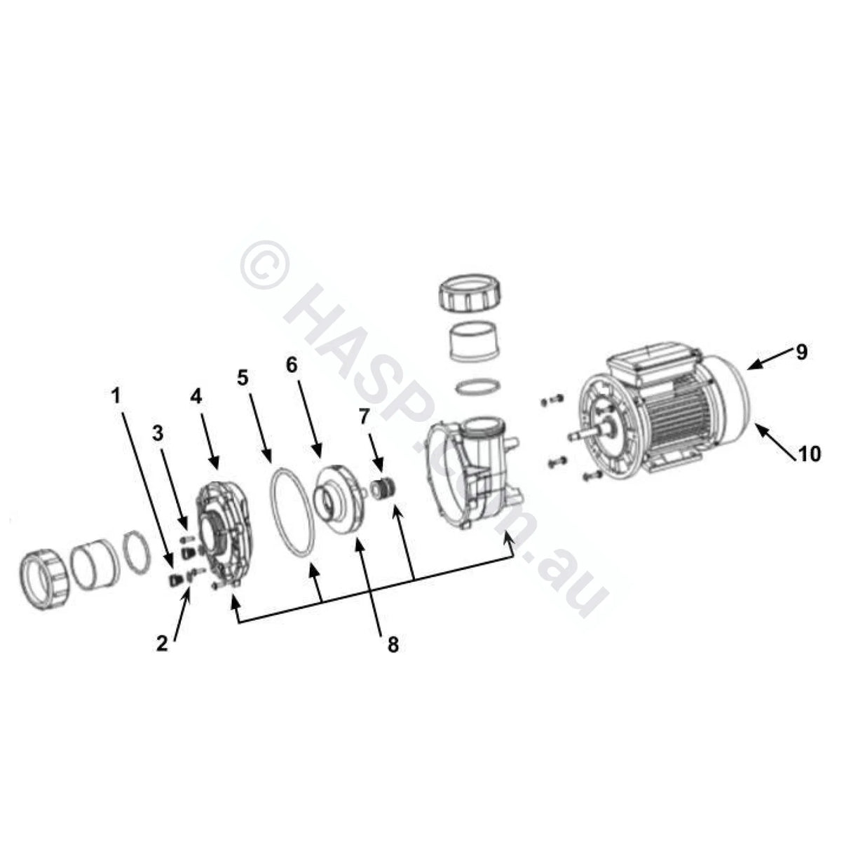 LX Whirlpool LP/WP - Davey QB - SpaNET XS - Jet Pump Drain & Bleed Plug - Heater and Spa Parts