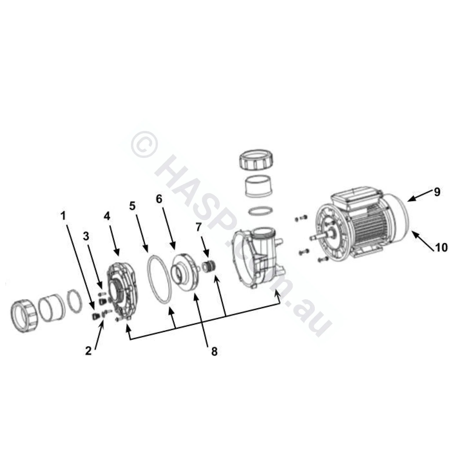 LX Whirlpool LP/WP - Davey QB - SpaNET XS - Jet Pump Drain & Bleed Plug - Heater and Spa Parts