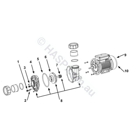 LX Whirlpool LP/WP - Davey QB - SpaNET XS - Jet Pump Drain & Bleed Plug - Heater and Spa Parts