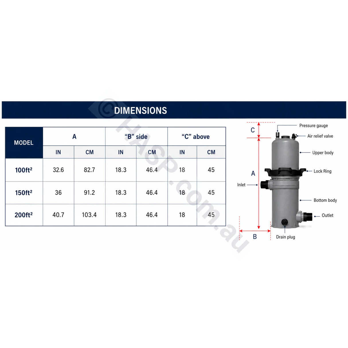 Emaux Galaxy Elite Clear cartridge filter