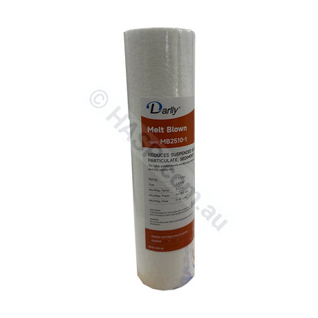 Melt Blown Sediment water filter cartridge, 1 micron, 2.5" x 10" Slimline (FC-MB2510-1)