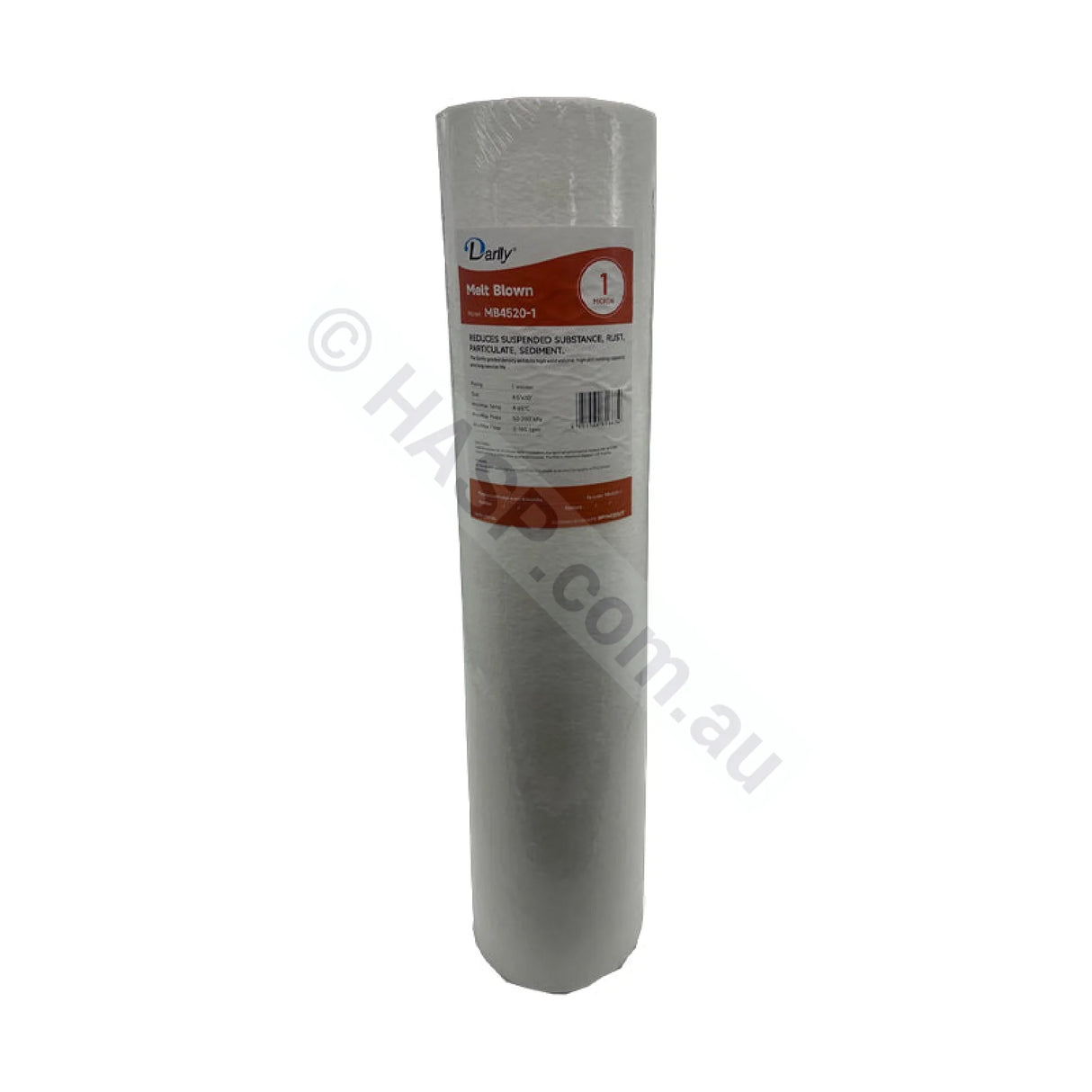 Melt Blown Sediment water filter cartridge, 1 micron, 4.5" x 20" Big Blue (FC-MB4520-1)