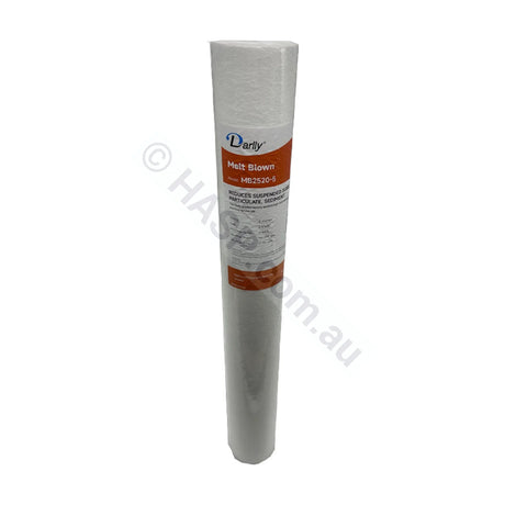 Melt Blown Sediment water filter cartridge, 50 micron, 2.5" x 20" Slimline (FC-MB2520-50)