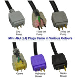 Mini J&J - Mini JJ - Plug Leads and Receptacles for Spas and Hot Tubs - Heater and Spa Parts