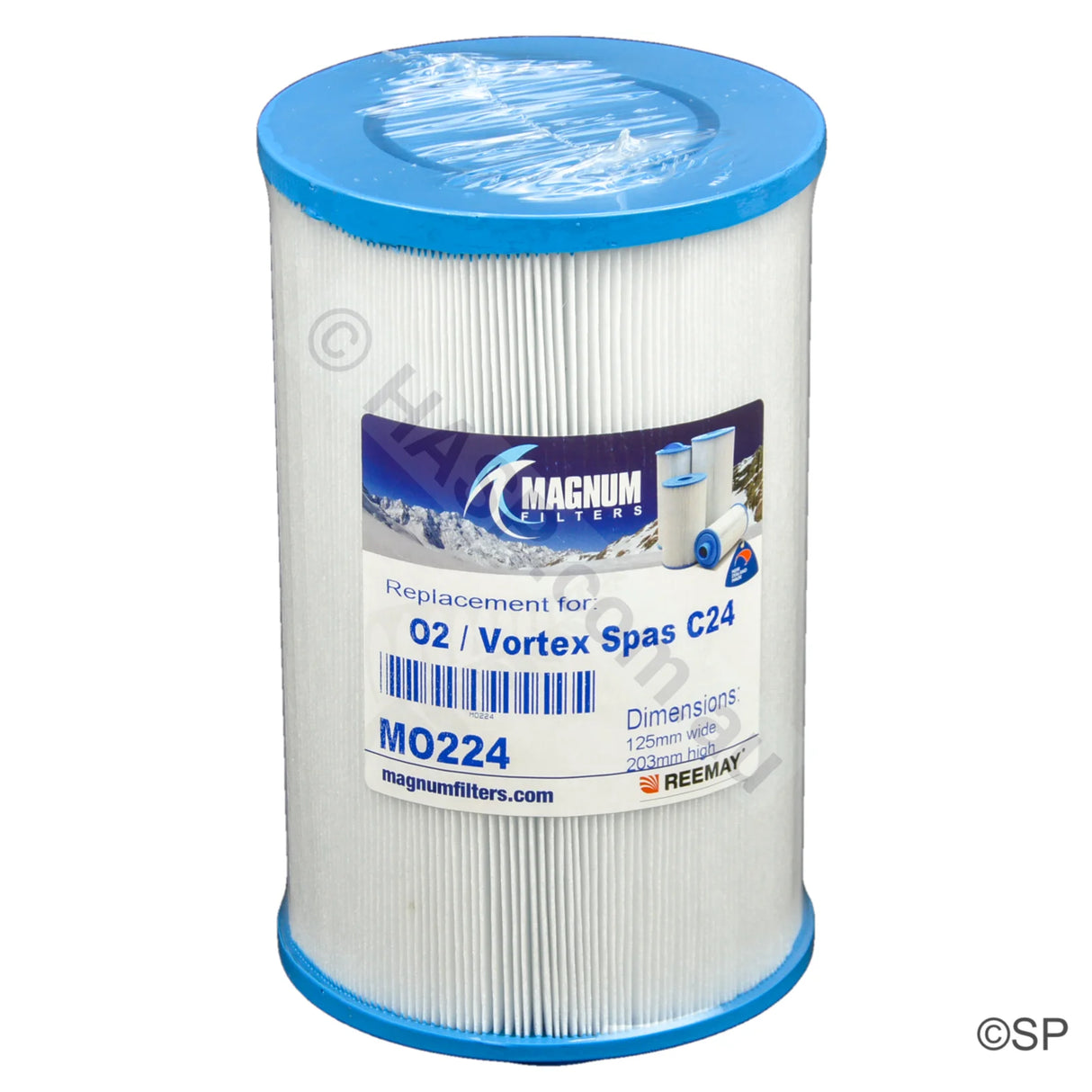 Spatex MO224 O2 / Vortex C24 & C400 Filter Cartridge - 210mm x 127mm