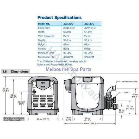 Zodiac / Jandy JXi Gas Pool Heaters - Heater and Spa Parts