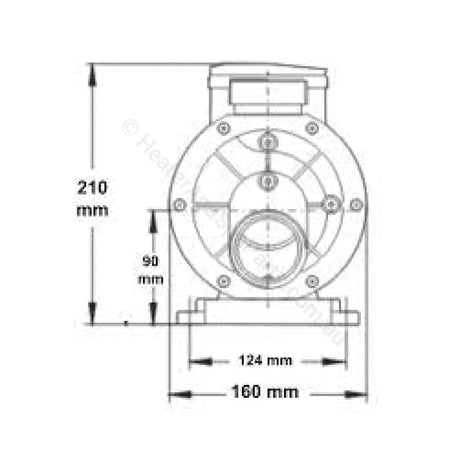 LX Whirlpool TDA 100 1.0HP Spa Jet & Circulation Pump - DXD 310 Repalcement Pump