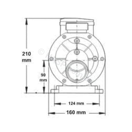 LX Whirlpool TDA 100 1.0HP Spa Jet & Circulation Pump - DXD 310 Repalcement Pump