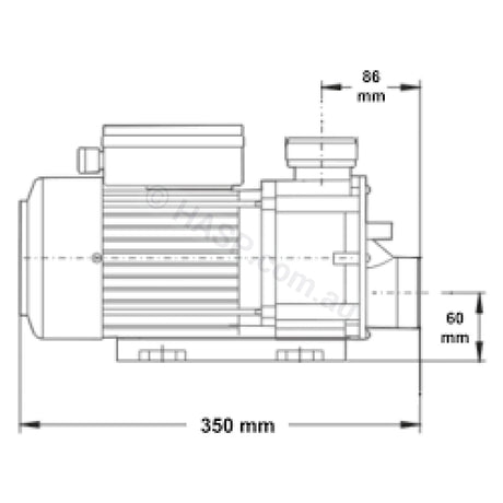 LX Whirlpool TDA 100 1.0HP Spa Jet & Circulation Pump - DXD 310 Repalcement Pump